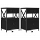 Sonata H Нощен шкаф 2 pcs Черен дъб 40 x 31 x 60 см Инженерно дърво