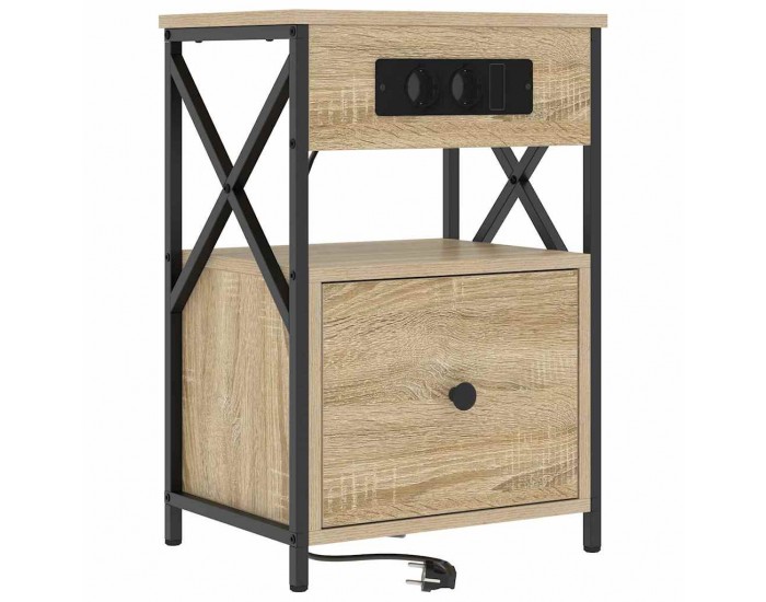 Sonata H Нощен шкаф 2 pcs дъб сонома 40 x 31 x 60 см Инженерно дърво