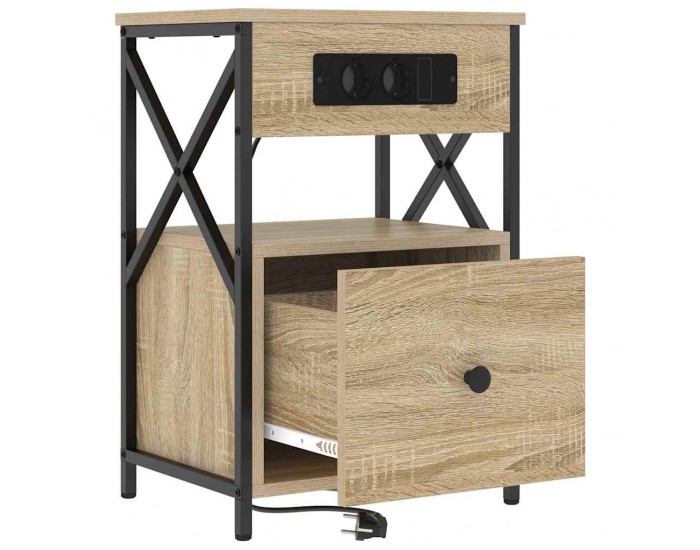 Sonata H Нощен шкаф 2 pcs дъб сонома 40 x 31 x 60 см Инженерно дърво