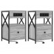 Sonata H Нощен шкаф 2 pcs Сив сонома 40 x 31 x 60 см Инженерно дърво