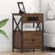 Sonata H Нощен шкаф с чекмедже Кафяв дъб 40 x 31 x 60 см Инженерно дърво