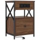 Sonata H Нощен шкаф 2 pcs Кафяв дъб 40 x 31 x 60 см Инженерно дърво