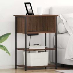 Sonata H Нощен шкаф Кафяв дъб 55 x 31 x 76 см Инженерно дърво - Noptiere