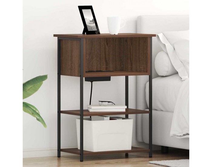 Sonata H Нощен шкаф Кафяв дъб 55 x 31 x 76 см Инженерно дърво