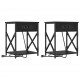 Sonata H Нощно шкафче с зарядна станция 2 pcs Черен дъб 41 x 31 x 51 см