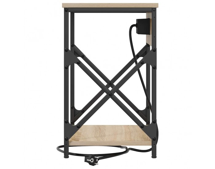 Sonata H Нощно шкафче с зарядна станция дъб сонома 41 x 31 x 51 см