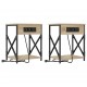 Sonata H Нощно шкафче с зарядна станция 2 pcs дъб сонома 41 x 31 x 51 см