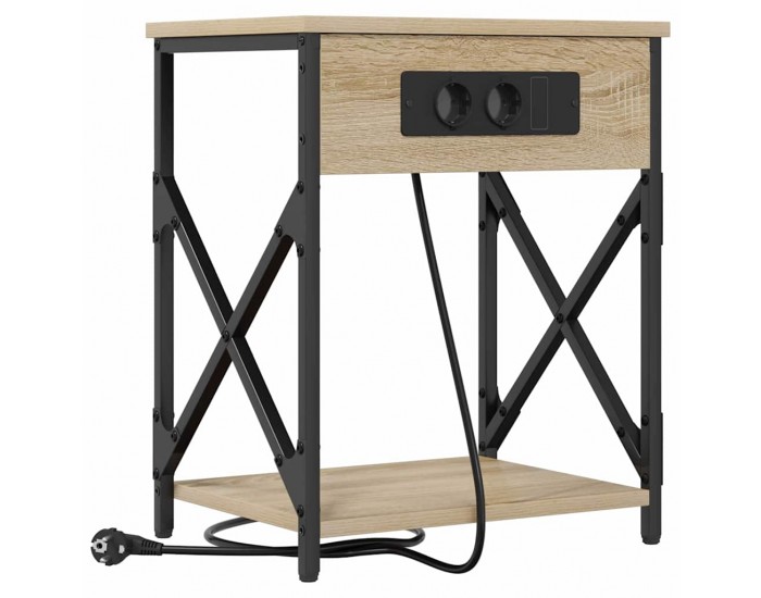 Sonata H Нощно шкафче с зарядна станция 2 pcs дъб сонома 41 x 31 x 51 см