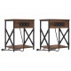 Sonata H Нощно шкафче с зарядна станция 2 pcs Кафяв дъб 41 x 31 x 51 см