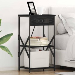 Sonata H Нощен шкаф 2 pcs Черен дъб 41 x 31 x 76 см Инженерно дърво - Noptiere