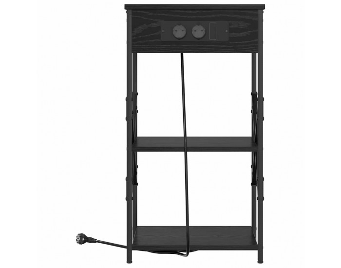 Sonata H Нощен шкаф 2 pcs Черен дъб 41 x 31 x 76 см Инженерно дърво