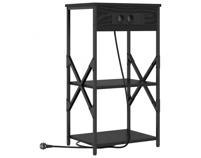 Sonata H Нощен шкаф 2 pcs Черен дъб 41 x 31 x 76 см Инженерно дърво