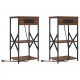 Sonata H Нощен шкаф 2 pcs Кафяв дъб 41 x 31 x 76 см Инженерно дърво