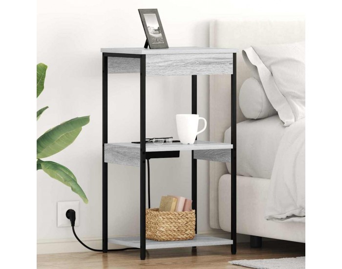 Sonata Dulap de noapte Gri Sonoma 41 x 31 x 76 cm Lemn prelucrat