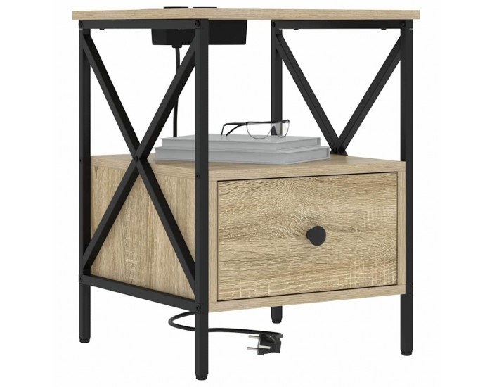 Sonata H Нощен шкаф дъб сонома 41.5 x 40.5 x 55 см Инженерно дърво
