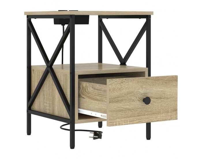 Sonata H Нощен шкаф дъб сонома 41.5 x 40.5 x 55 см Инженерно дърво