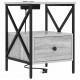 Sonata H Нощен шкаф Сив сонома 41.5 x 40.5 x 55 см Инженерно дърво