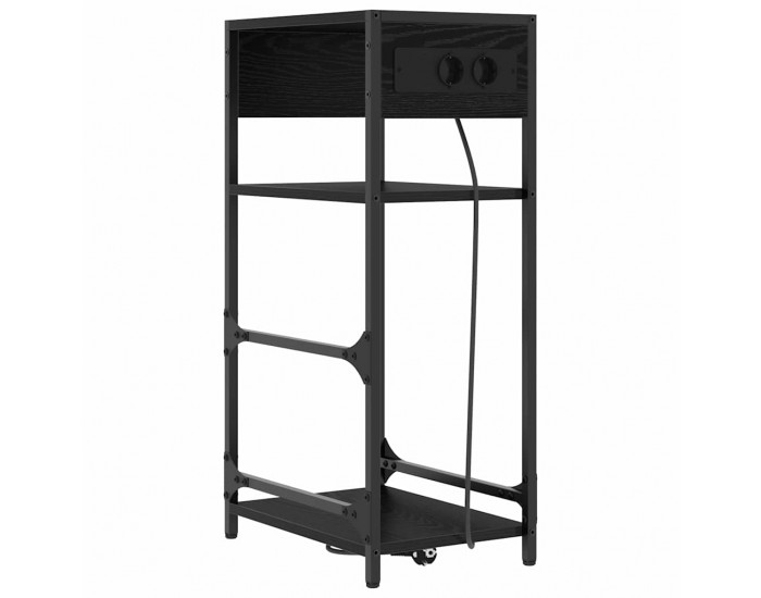 Sonata H Нощен шкаф с чекмедже Черен дъб 40 x 27 x 76 см Инженерно дърво