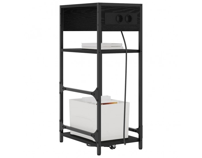 Sonata H Нощен шкаф с чекмедже Черен дъб 40 x 27 x 76 см Инженерно дърво