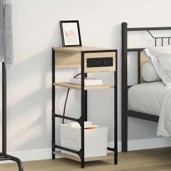 Sonata H Нощен шкаф дъб сонома 40 x 27 x 76 см Инженерно дърво - Noptiere