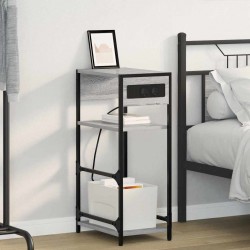 Sonata H Нощен шкаф Сив сонома 40 x 27 x 76 см Инженерно дърво - Noptiere