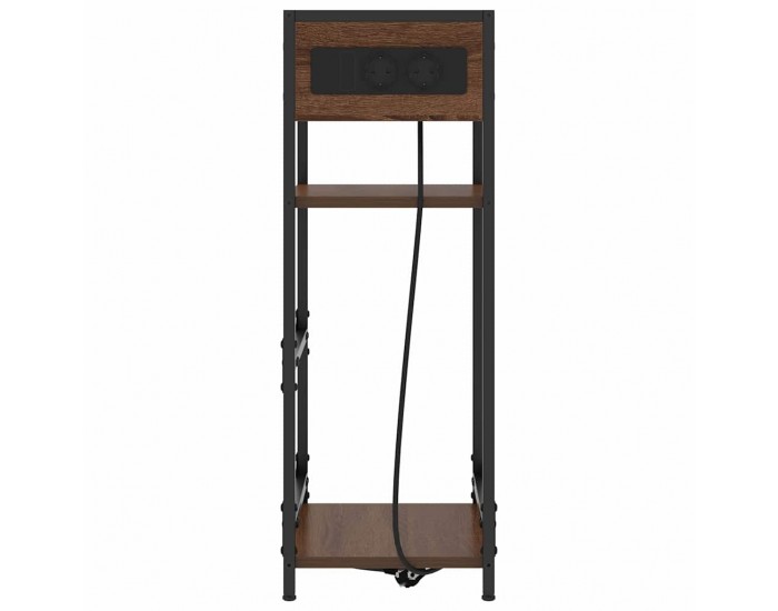 Sonata H Нощен шкаф с чекмедже Кафяв дъб 40 x 27 x 76 см Инженерно дърво