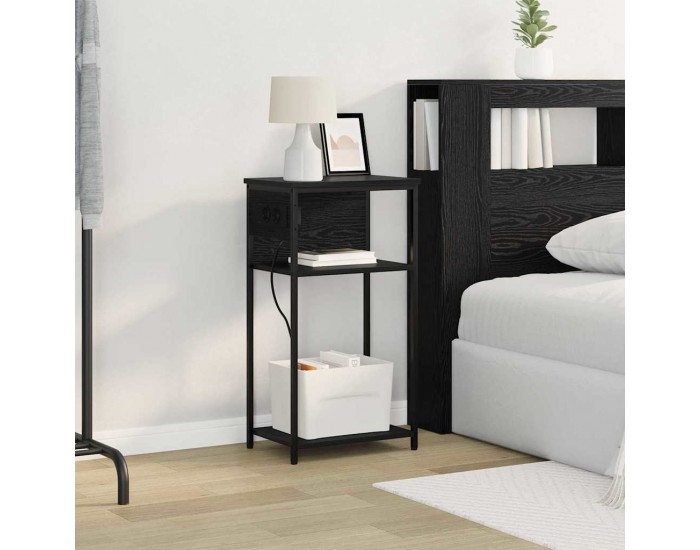 Sonata H Нощен шкаф Черен дъб 41 x 28 x 76 см Инженерно дърво