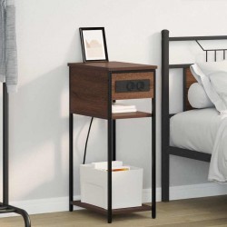 Sonata H Нощен шкаф Кафяв дъб 41 x 28 x 76 см Инженерно дърво - Noptiere