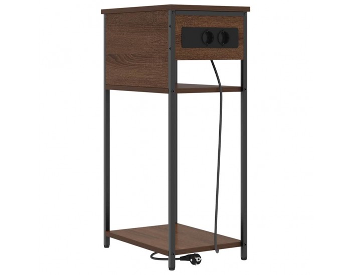 Sonata H Нощен шкаф Кафяв дъб 41 x 28 x 76 см Инженерно дърво
