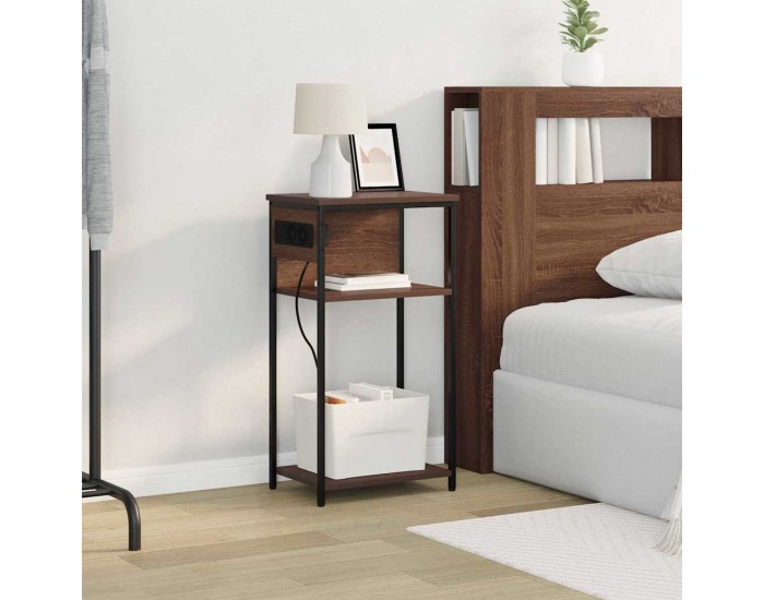 Sonata H Нощен шкаф Кафяв дъб 41 x 28 x 76 см Инженерно дърво