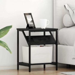 Sonata H Нощно шкафче Черен дъб 38 x 30 x 48 см Инженерно дърво - Noptiere