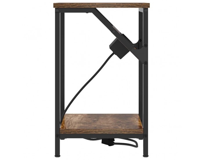 Sonata H Нощно шкафче Опушен дъб 38 x 30 x 48 см Инженерно дърво