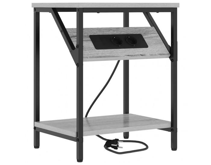 Sonata H Нощно шкафче 2 pcs Сив сонома 38 x 30 x 48 см Инженерно дърво