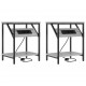 Sonata H Нощно шкафче 2 pcs Сив сонома 38 x 30 x 48 см Инженерно дърво