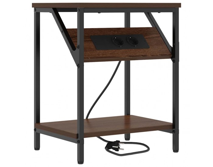 Sonata H Нощно шкафче 2 pcs Кафяв дъб 38 x 30 x 48 см Инженерно дърво