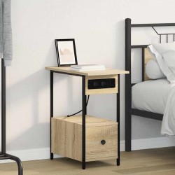 Sonata H Нощен шкаф дъб сонома 60 x 30 x 61 см Инженерно дърво - Noptiere