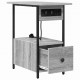 Sonata H Нощен шкаф Сив сонома 60 x 30 x 61 см Инженерно дърво
