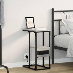 Sonata H Нощен шкаф Сив сонома 41.5 x 26 x 60.5 см Инженерно дърво - Noptiere