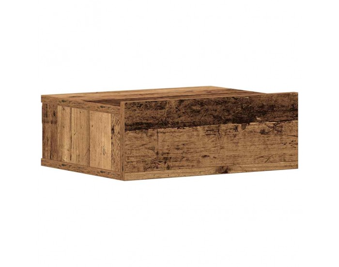 Sonata H Плаващо нощно шкафче от старо дърво 40x32x15 cm
