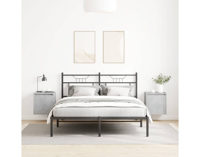 Sonata H Нощни шкафчета за стенен монтаж 2 бр бетонно сиви 38x34x40 см