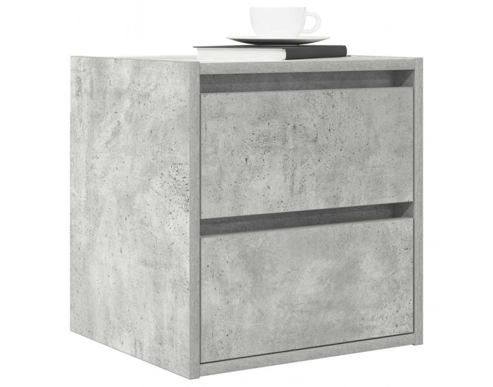 Sonata H Нощни шкафчета за стенен монтаж 2 бр бетонно сиви 38x34x40 см