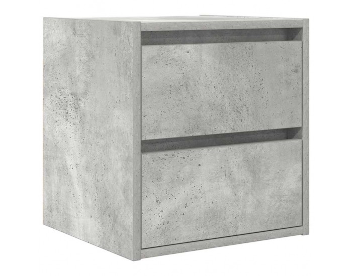 Sonata H Нощни шкафчета за стенен монтаж 2 бр бетонно сиви 38x34x40 см