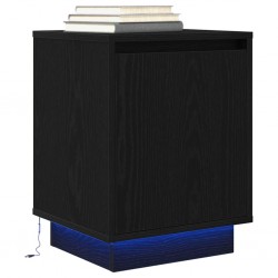 Sonata H Нощно шкафче с LED осветление черно 38x34x50 cm - Noptiere
