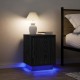 Sonata H Нощни шкафчета с LED осветление 2 бр., черни 38x34x50 cm