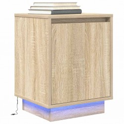 Sonata H Нощен шкаф с LED осветление Дъб Сонома 38x34x50 cm - Noptiere