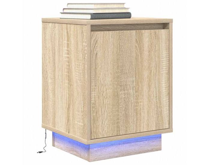Sonata H Нощен шкаф с LED осветление Дъб Сонома 38x34x50 cm