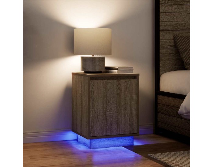 Sonata H Нощен шкаф с LED осветление Дъб Сонома 38x34x50 cm