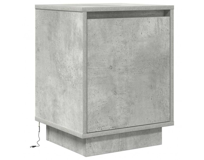 Sonata H нощно шкафче с LED осветление Бетон сив 38x34x50 cm