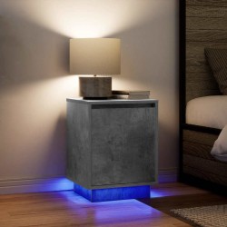 Sonata H Нощни шкафчета с LED осветление 2 бр., бетонно сиво 38x34x50 cm - Noptiere