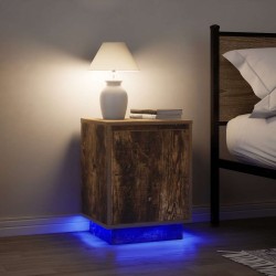 Sonata H Нощни шкафчета с LED осветление 2 броя опушен дъб 38x34x50 cm - Noptiere